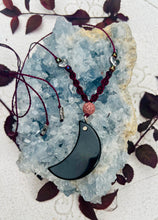 Load image into Gallery viewer, Black Agate Crescent Moon