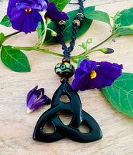 Load image into Gallery viewer, Obsidian Celtic Triangle (Triquetra )