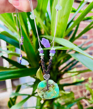 Load image into Gallery viewer, Chrysoprase & Amethyst Necklace