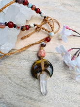 Load image into Gallery viewer, Magical Tigers Eye With Clear Quartz Necklace