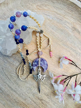 Load image into Gallery viewer, Glorious Lepidolite With Dragon Vein Agate Necklace