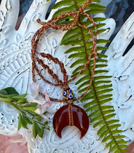 Load image into Gallery viewer, Carnelian Crescent Moon