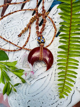 Load image into Gallery viewer, Carnelian Crescent Moon