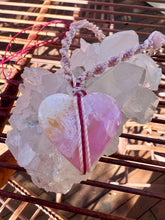 Load image into Gallery viewer, Pink Aragonite Heart With Rose Quartz
