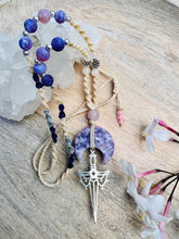Load image into Gallery viewer, Glorious Lepidolite With Dragon Vein Agate Necklace
